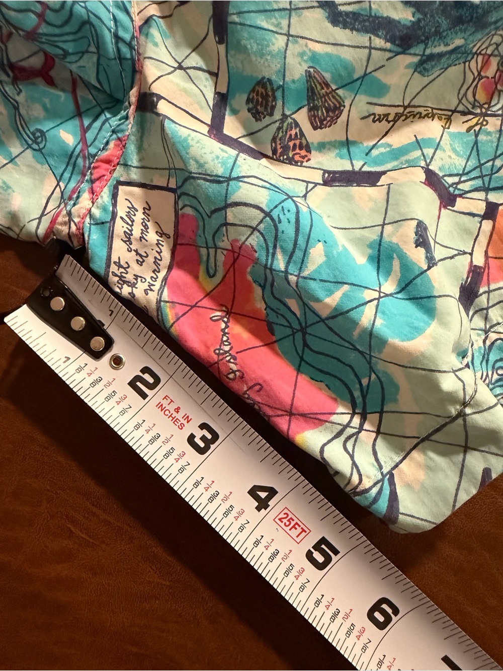 Lilly Pulitzer Men's Small Map Print Capri Trunk Swim Trunks - Picture 4 of 5